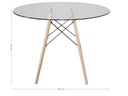 Mesa Eames Glass 100 cm Redonda Pickear