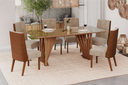 Mesa Adriana 200x100cm Nature C/vidrio Galpón