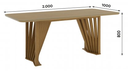 Mesa Adriana 200x100cm Nature C/vidrio Galpón