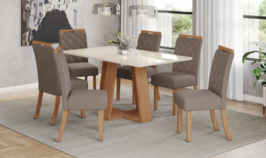 Mesa LINS 160x90cm Alto 80cm Off White Galpón