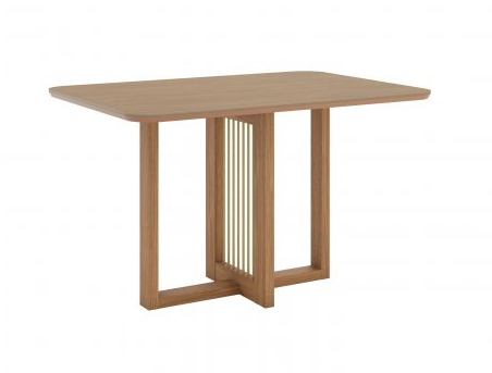 Mesa Natali Medidas: 120x80cm Tapa Nature C/vidrio Galpón
