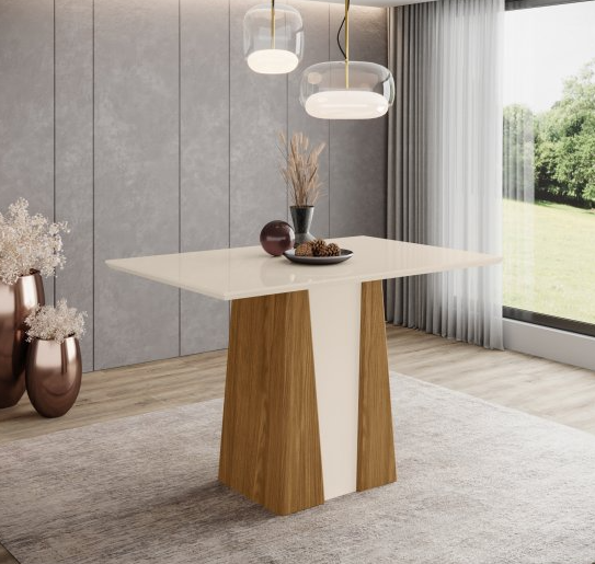 Mesa ORUS 120x80cm Tapa OFF White Galpón