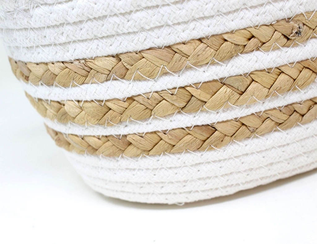 Canasto fibras orgánicas Nº26 SETx3 NATURAL/BLANCO