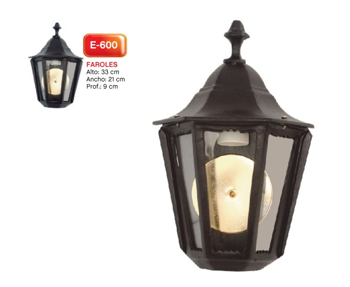 medio farol chico exagonal negro/blanco Sudeal