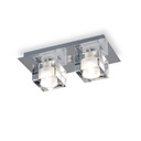 [4904-68-cro] Plafon DELTA II 2 luces Ronda