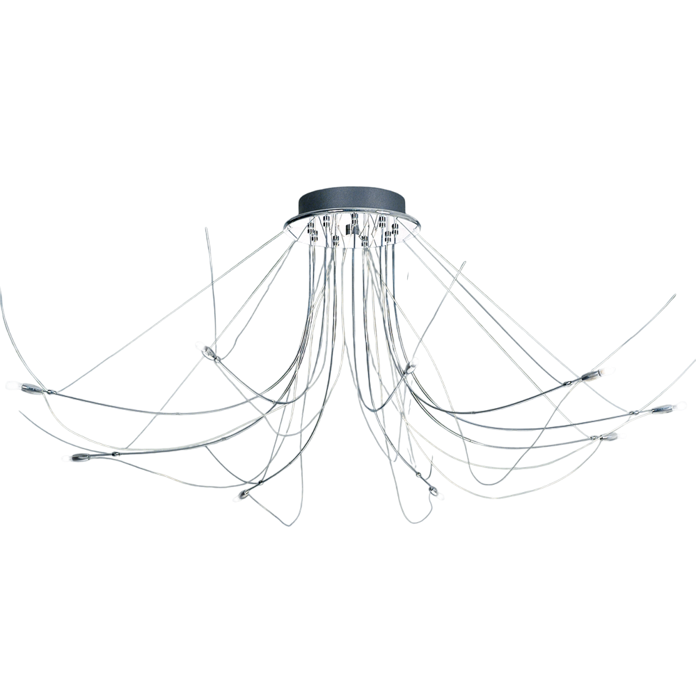 Araña FLEXI 9 luces c/fuente y lámparas Bi-pin LED G4 Nova