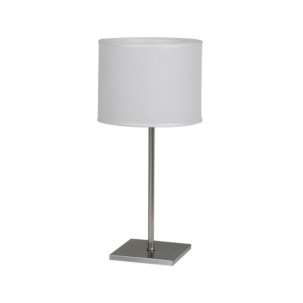 Velador Onik base cuadrada c-pant Cilindrica Lienzo blanco acero Luz del Siglo