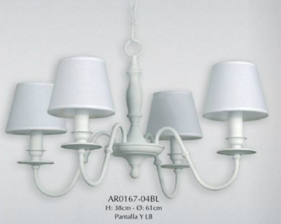 Araña GRANADA 4 Luces  Luz del Siglo