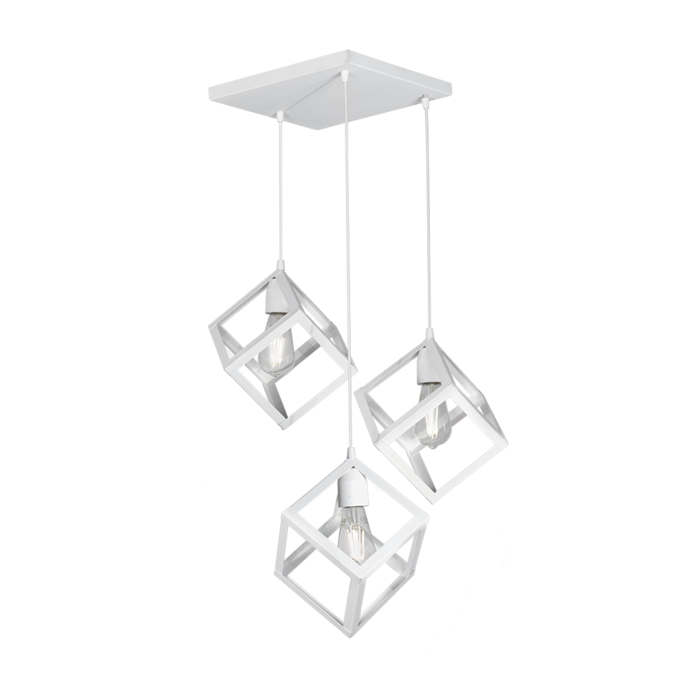 Colgante de 3 luces "CUBO" ferrolux
