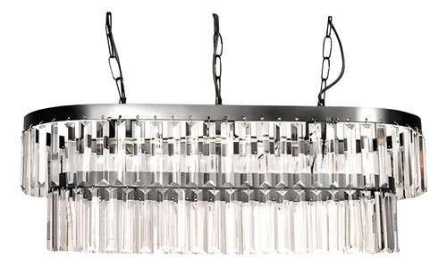 Colgante Oval de 2 Pisos Modelo Oval 100x30cm 3 Luces tavo