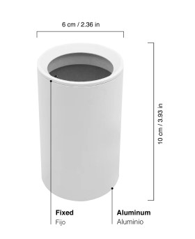 Spot aplicar Blanco Fijo 6x10cm para Lámparas GU10 DemasLed