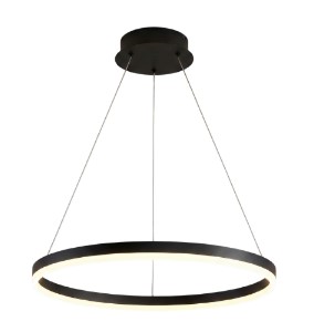 Lámpara LED Suspendida Aro Negro Ø60cm, 36W 3000K, 2448lm DemasLed