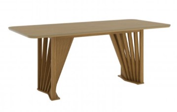 Mesa Agustina 200x100cm Nature C/vidrio Galpón