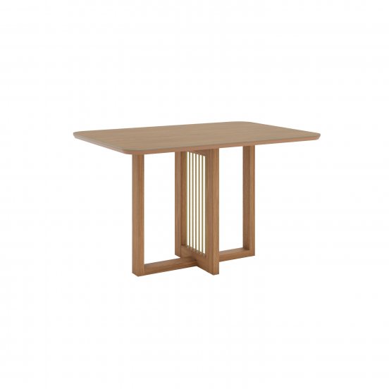 Mesa Lucía Medidas: 120x80cm Tapa Nature C/vidrio Galpón