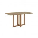 Mesa Lucía Medidas: 160x90cm Tapa Nature C/vidrio Galpón