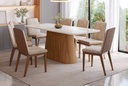 Mesa Florencia Medidas: 200x90cm OFF White C/vidrio Galpón