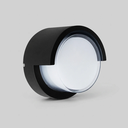Aplique Redondo Exterior de Pared Negro 12W Blanco Cálido 3000K IP65 demasled