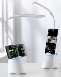 [5292-24-bla] Lampara Flexible LED 2,5W - Tactil - PARLANTE A BATERIA USB - 3 INTENSIDADES Capobianco