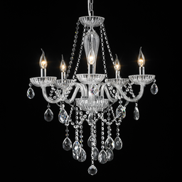 [CH1002-T-80-CRI] Araña 5 luces LINEA CRISTAL Vignolo