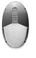 tortuga Ely oval con vicera aluminio Delta