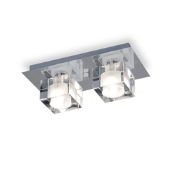 [4904-68-cro] Plafon DELTA II 2 luces Ronda