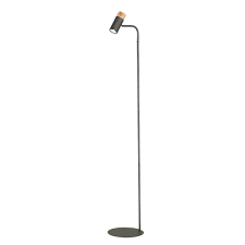 LAMPARA DE PIE FLAMENCO 1,65 MT GU10 C/MADERA VIGNOLO