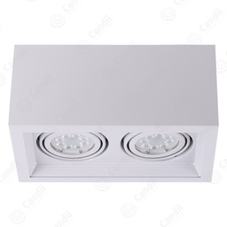Plafon ECUA Dicro 2 Luces - Aluminio Candil