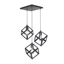 Colgante de 3 luces "CUBO" ferrolux