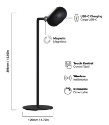 Lámpara de Mesa REDONDA LED Magnética Recargable Demasled