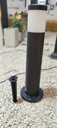 [X572-02] Farola Cilindro de aluminio y Policarbonato con jabalina San Justo