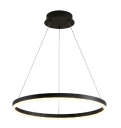 [artc-05ww] Lámpara LED Suspendida Aro Negro Ø60cm, 36W 3000K, 2448lm DemasLed