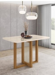 [SC73-127 - Nature/Off White] Mesa Lucía Medidas: 120x80cm Off White C/vidrio Galpón