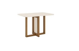 [SC71-127 - Nature/Off White] Mesa Lucía Medidas: 160x90cm Off White C/vidrio Galpón