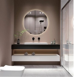 [R-6060] Espejo redondo 60cm dim, CCT, desempañador Mayorled
