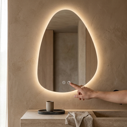 [S-6080] Espejo orgánico 60x80cm dim, CCT, Desempañador Mayorled
