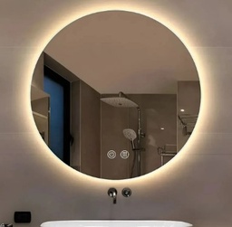 [R-7070] Espejo redondo 70cm dim, CCT, desempañador Mayorled